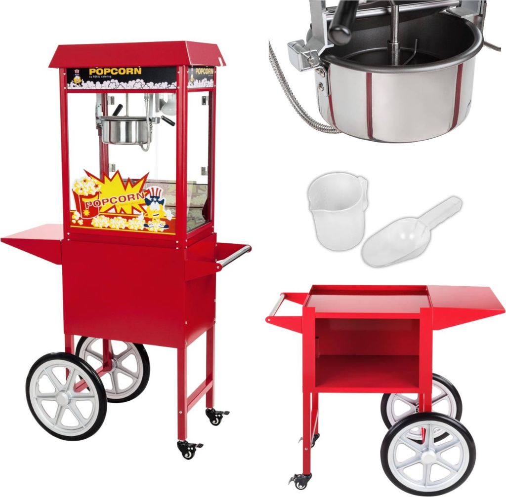 Expondo Royal Catering stroj na popcorn s vozíkem – 1500 W Obrázek produktu 