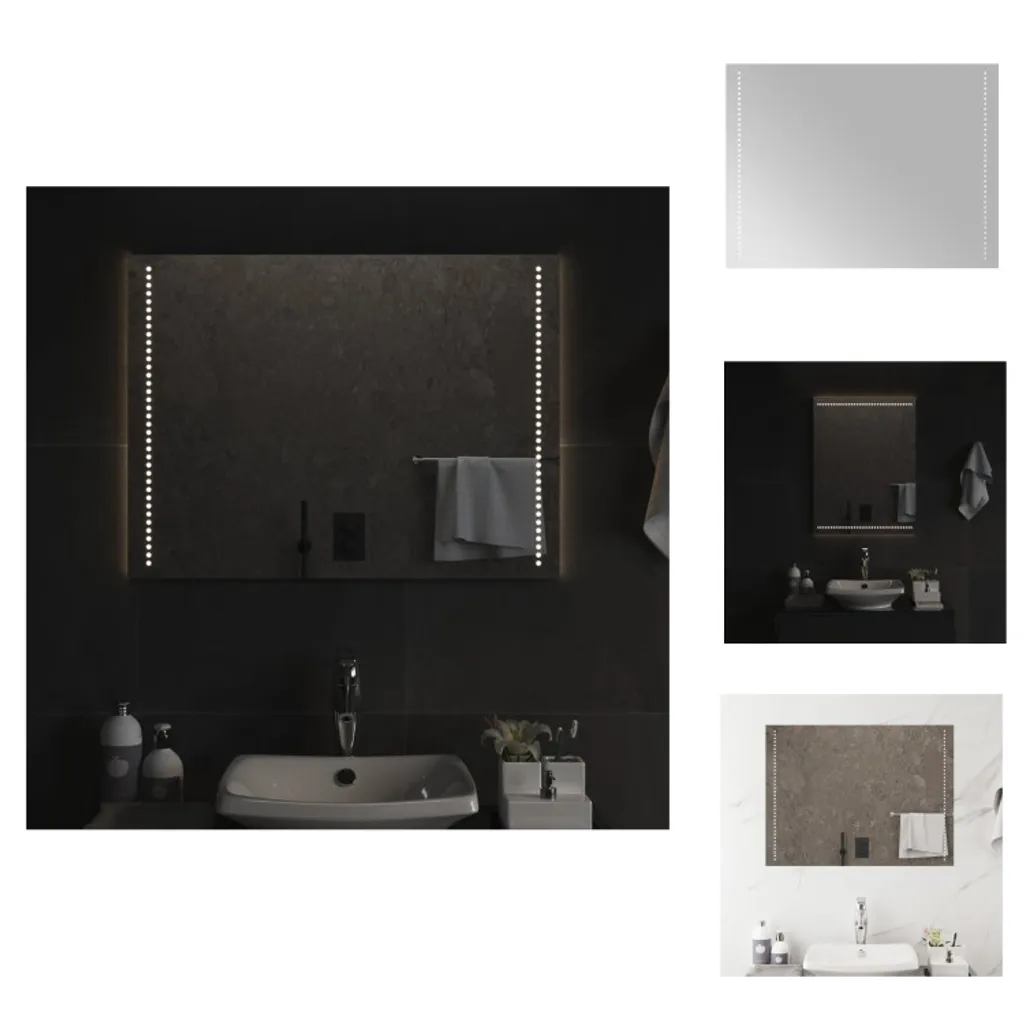 Specchio vidaXL LED 60x80 cm: Arredo Bagno Minimalista e Funzionale