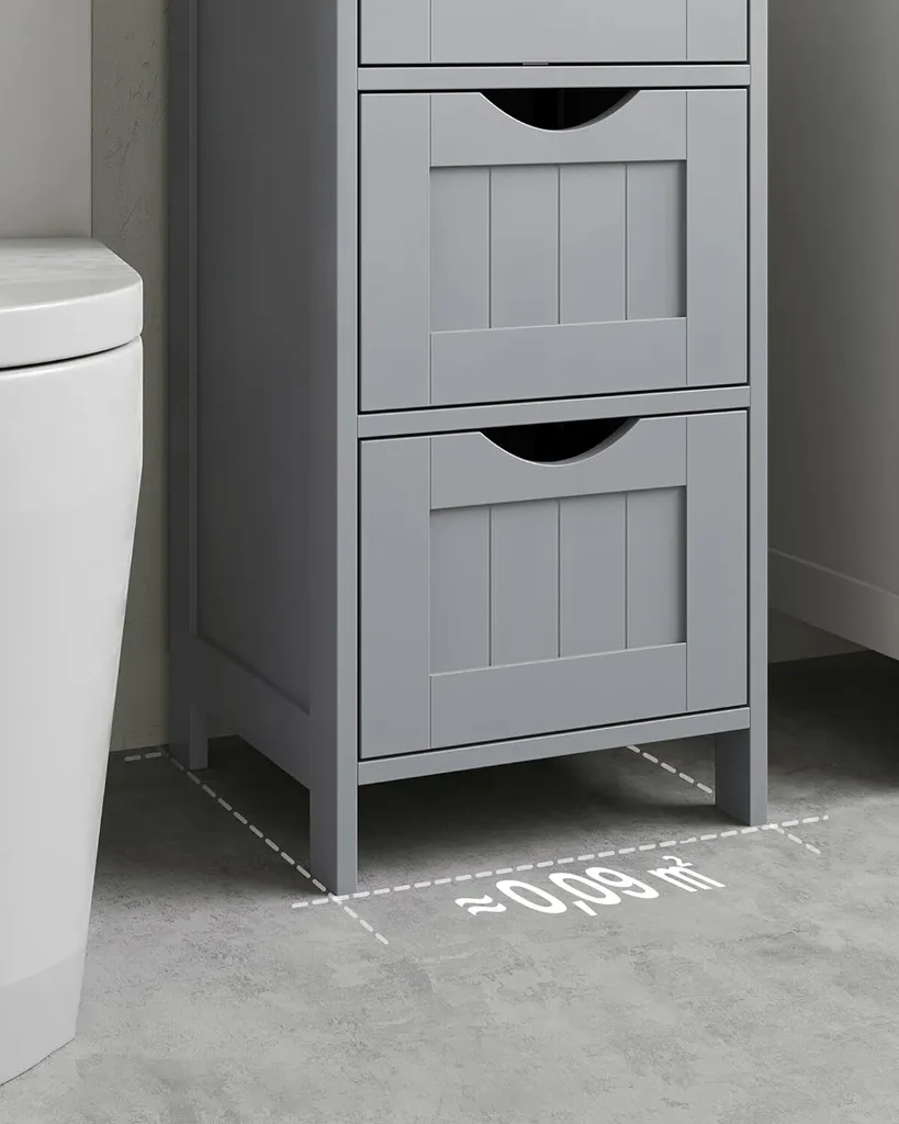 Petit Meuble de Rangement pour Salle de Bain et Cuisine 4 Tiroirs Pratique