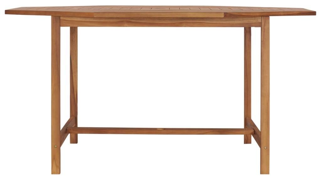 vidaXL Gartentisch 150x150x75 cm Teakholz Massiv