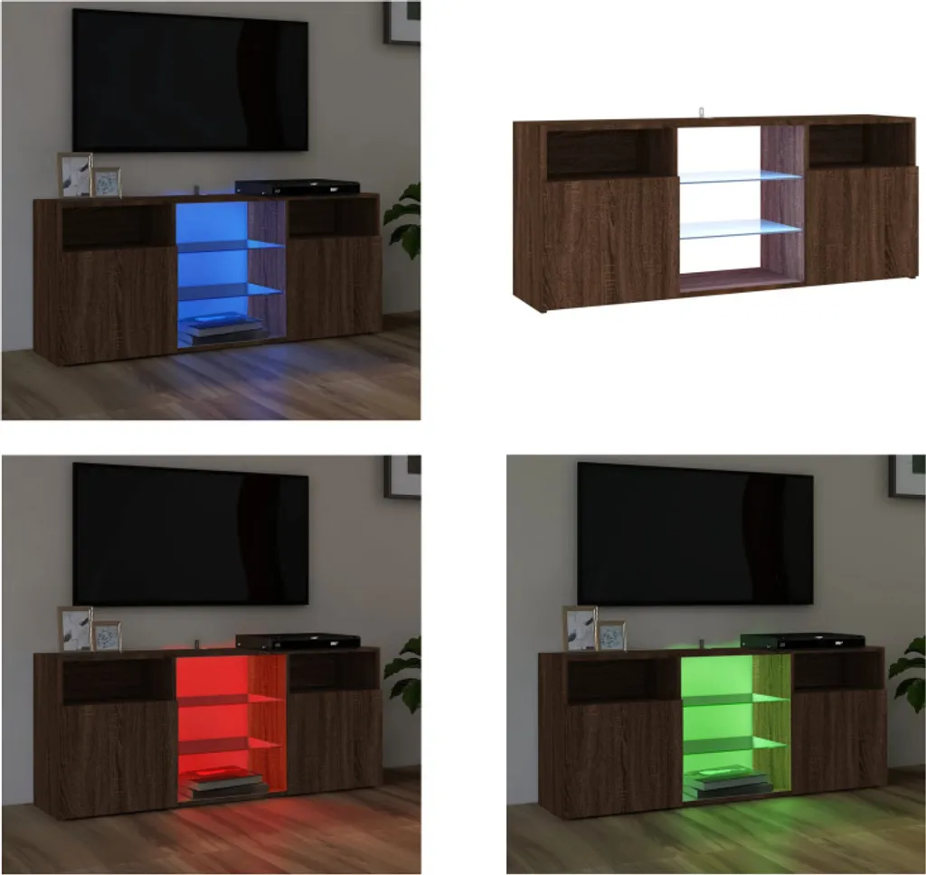 Supporto TV LED vidaXL 120x30x50 cm Rovere Marrone - HiFi Unit