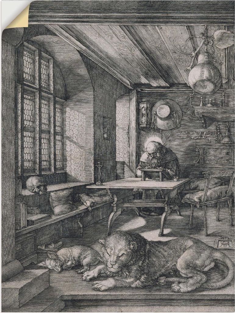 ARTland Wandbild, selbstklebend Hieronymus im Gehäuse. 1514 Größe: 45x60 cm