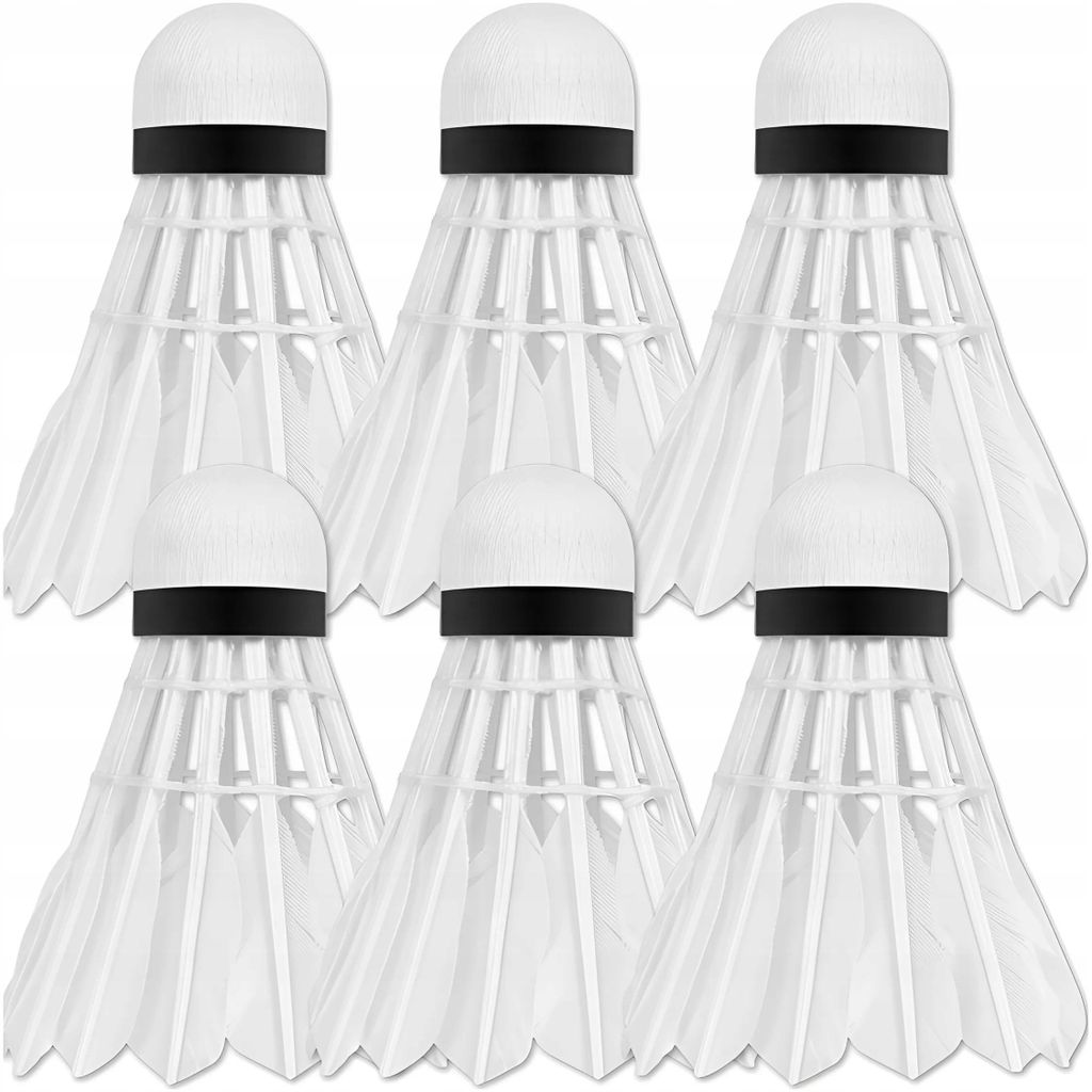 Federbaelle Badminton 6 Stueck Weiss Im Rohr Set Mit Stabiler Flugbahn Robuster Kunststoffbasis Fuer Freizeit Training Und Spiel