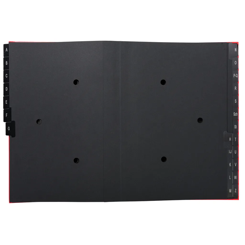 Exacompta 57225E - Trieur 24 Compartiments Rigide Rouge 24x34cm