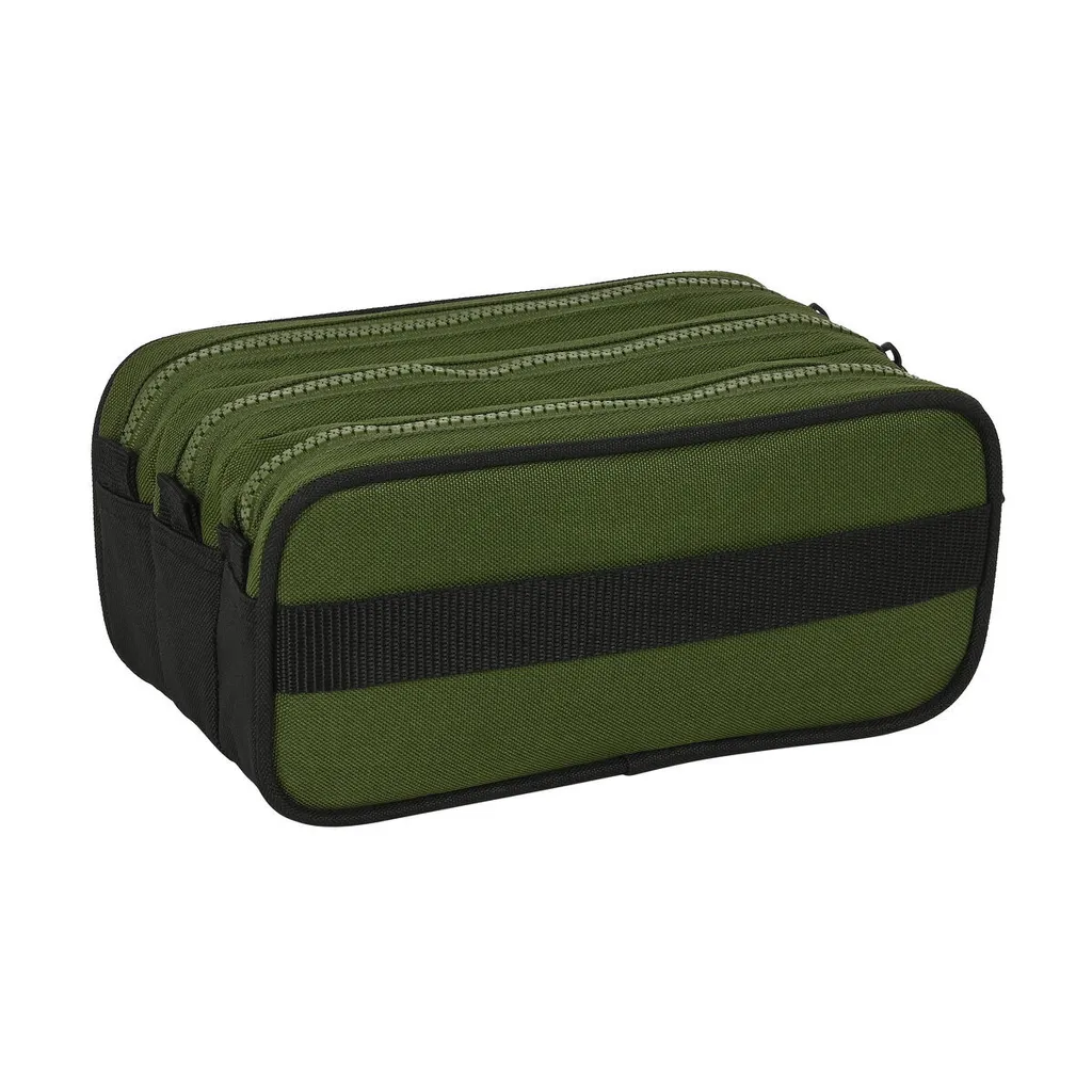 Safta Astuccio Triplo Verde Nero Foresta Scura | Resistente per Bambini - 2