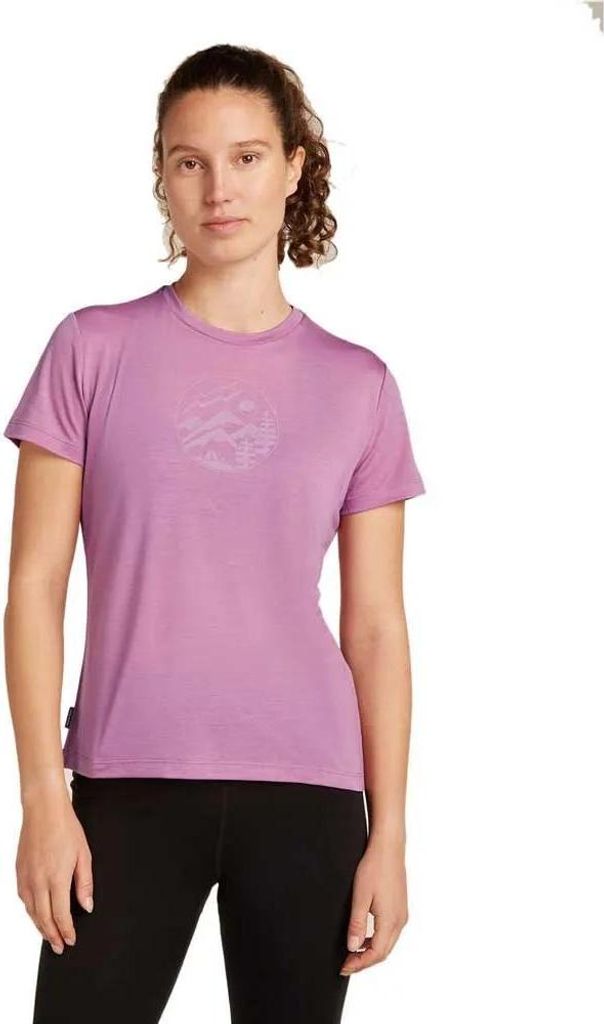 Icebreaker Merino Core Camping Circle Kurzarm-t-shirt Lila M Damen Lila M