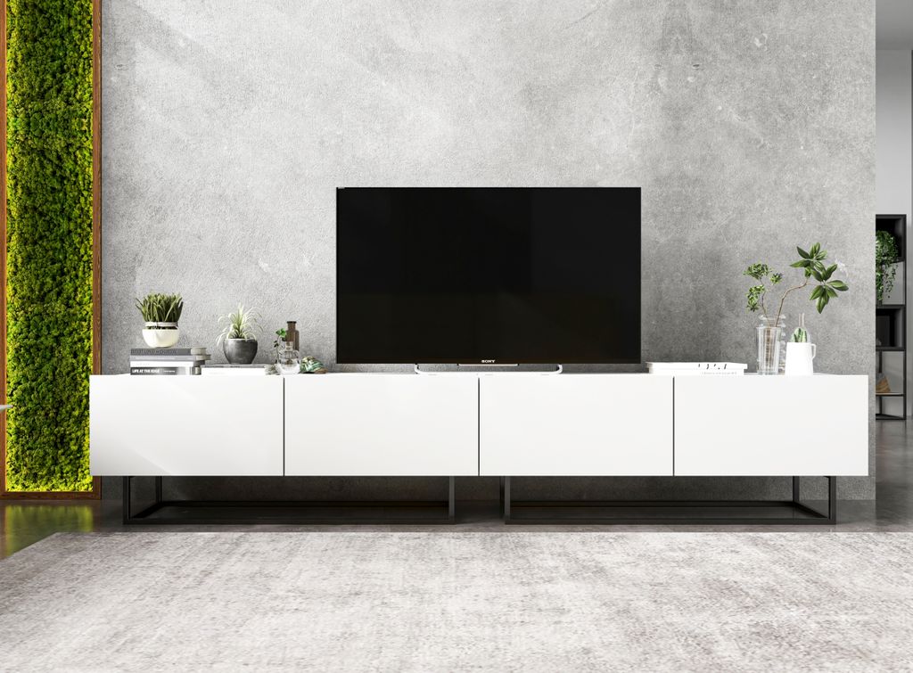 2 Stk TV-Schrank 2 x Enjoy Loft Style TV Schwarze Metall Produktbild 