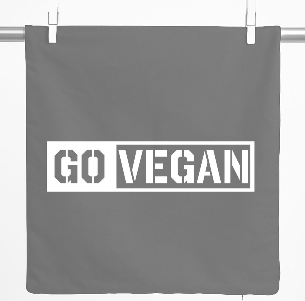 Huuraa Kissenbezug Go Vegan Modern 40x40cm Steel Grey Produktbild 