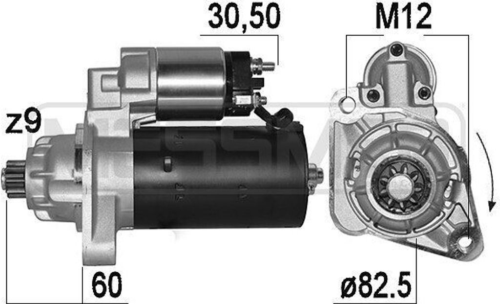 ERA 221008A - OE 070 911 023 B Anlasser, Starter für Touareg (7L)