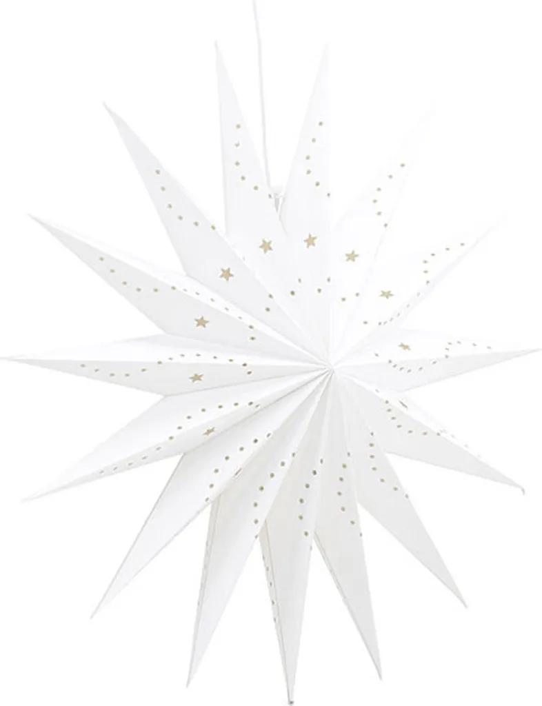 Étoile de Noël à Suspendre 60 cm pour Fenêtre et Salon Blanc Lumineux