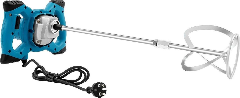 Elektrisches Rührwerk - Handgeführter Mörtel-/Farbrührer - 1400 W (1050 W) - 6 Stufen - Spiralrührer - EU-Stecker - Aluminium & Eisen
