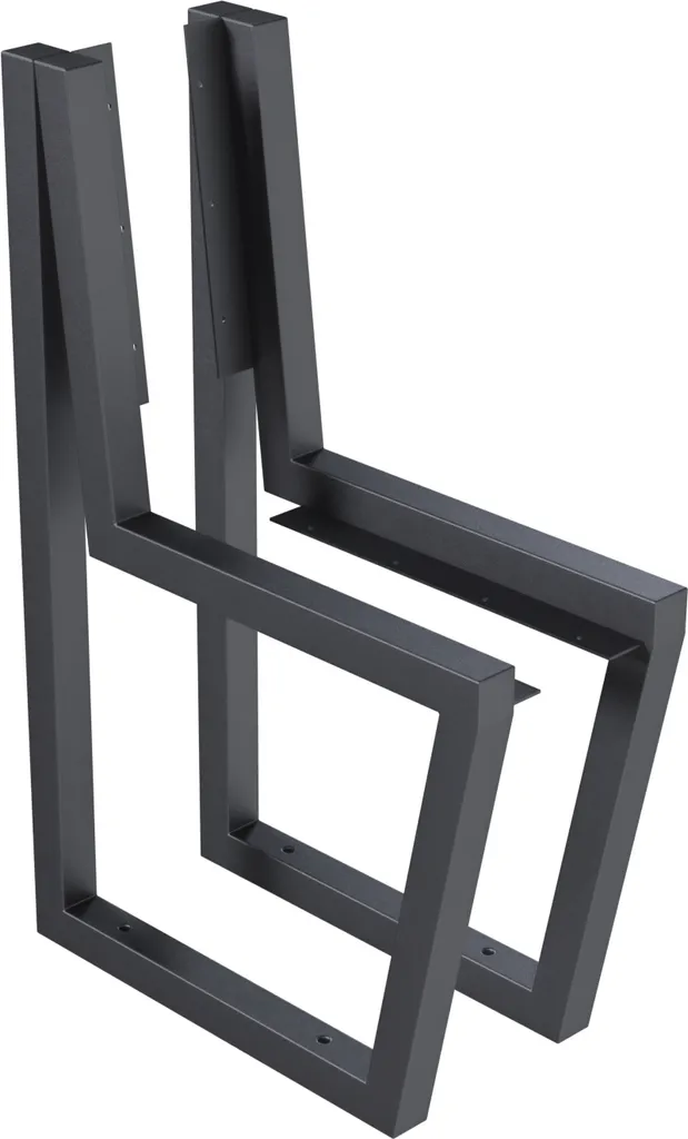 Pieds de banc Helsinki 7194 en acier noir lot de 2 châssis de jardin