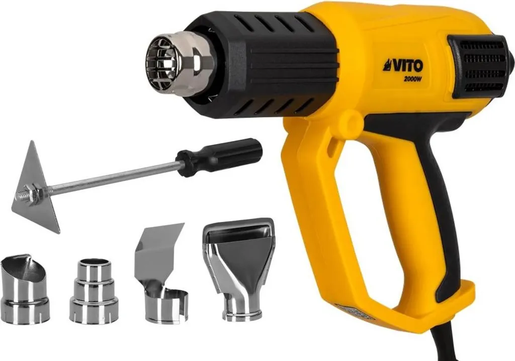 Kit Pistola Termica VITO 2000W con Accessori | Ideale per Restauro e Casa