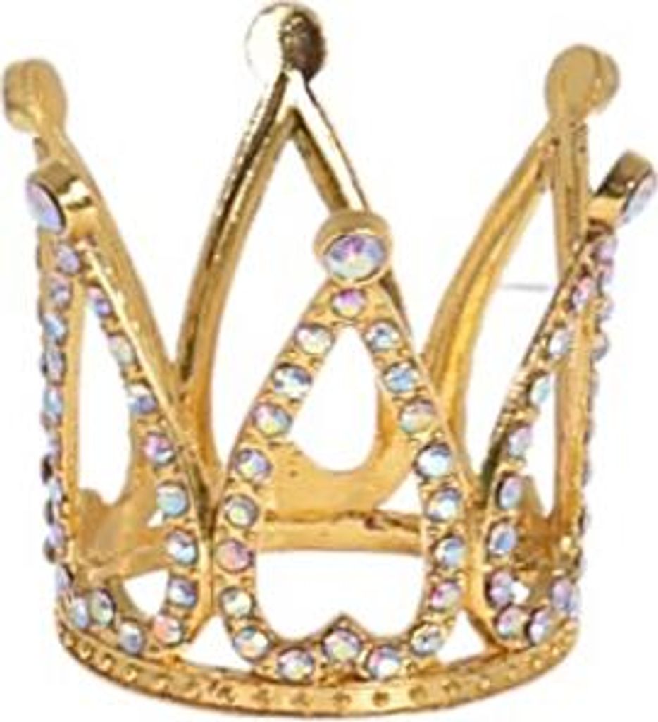 Tortenverzierung MINI KRONE goldener Topper