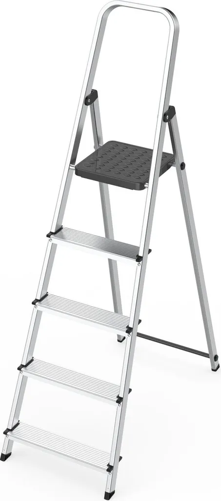Escabeau 5 marches en aluminium pliable et stable pour la maison