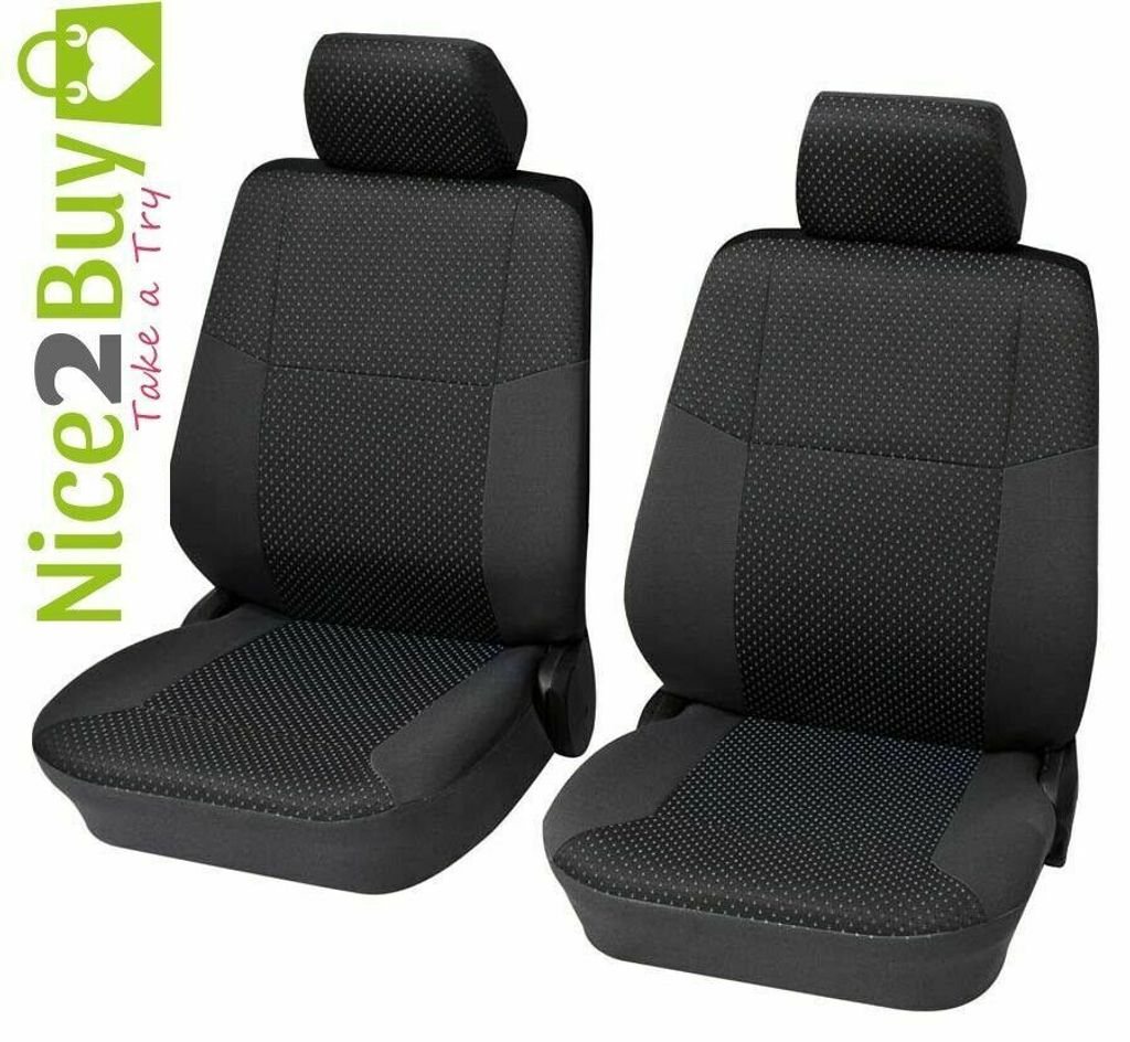 Auto Sitzbezüge für Vordersitze 4-teilig - Malta grau, Eco Class mit SAB 2 | Autositzbezüge / Schonbezüge von PETEX
