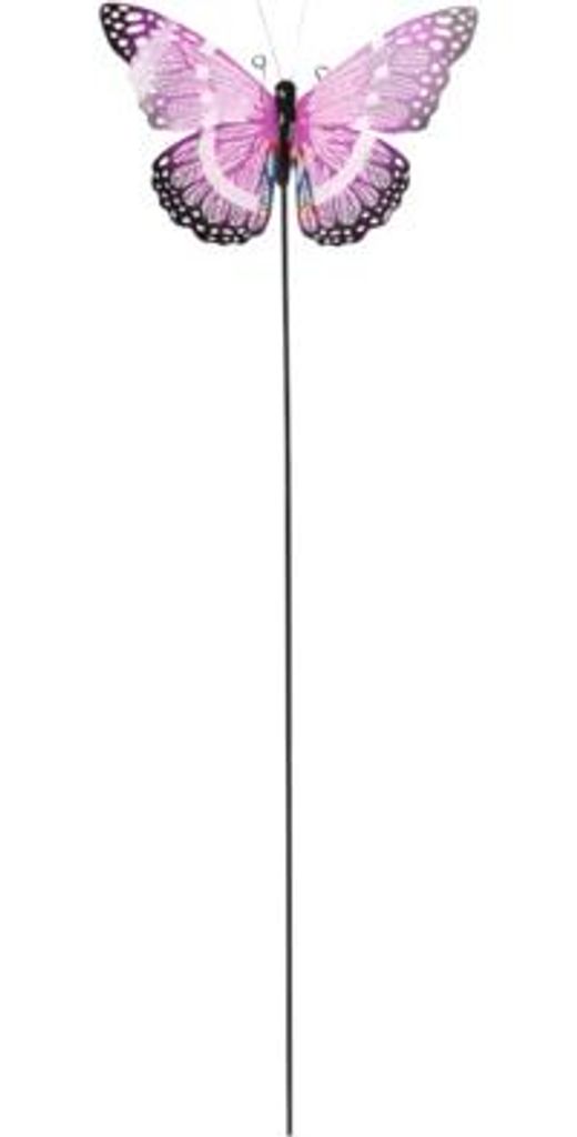 Gartenstecker Lafiora Schmetterling Metall 26,5 x 10 x 110 cm lila