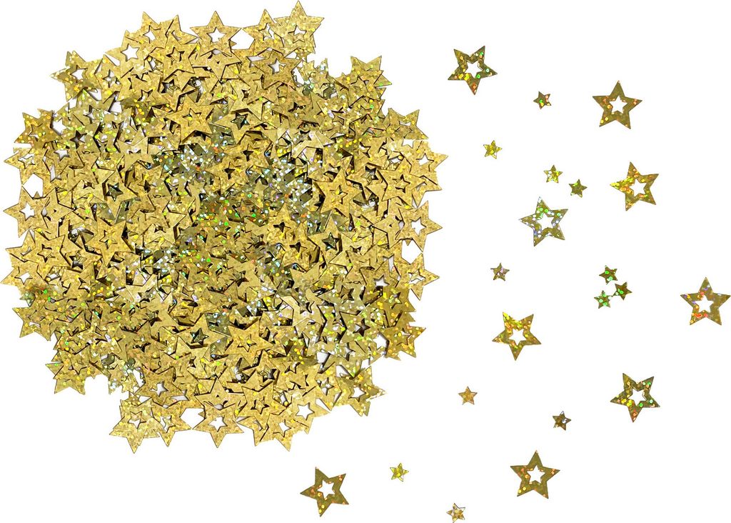 Oblique Unique Stern Konfetti Tisch Streu Irisierend Deko für Weihnachten Geburtstag Party Goldene Hochzeit JGA - gold
