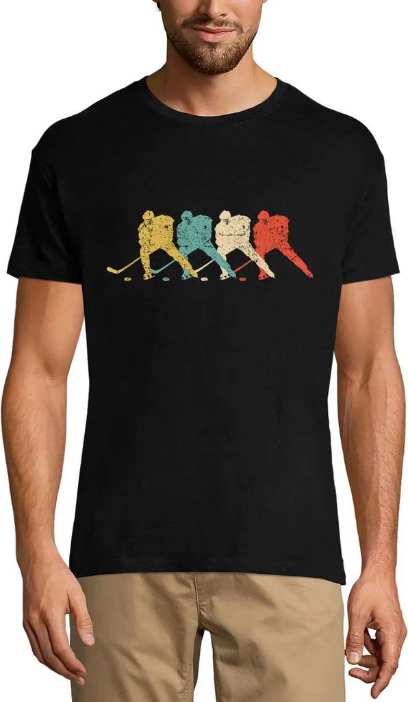 Herren Grafik T-Shirt Kader der Retro-Hockeymannschaft – Retro Hockey Team Squad – Öko-Verantwortlich Vintage Jahrgang Kurzarm Lustige Druck