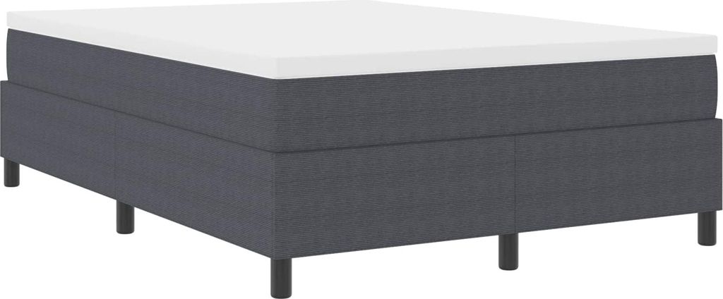 Plattformbettgestell Dunkelgrau 140 x 200 cm Cordstoff