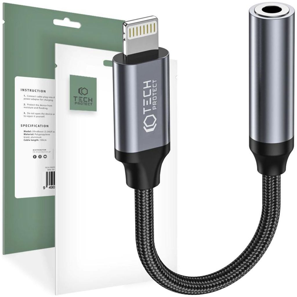 Tech-Protect Adaptateur Ultraboost Lightning vers Mini Jack Image du produit 