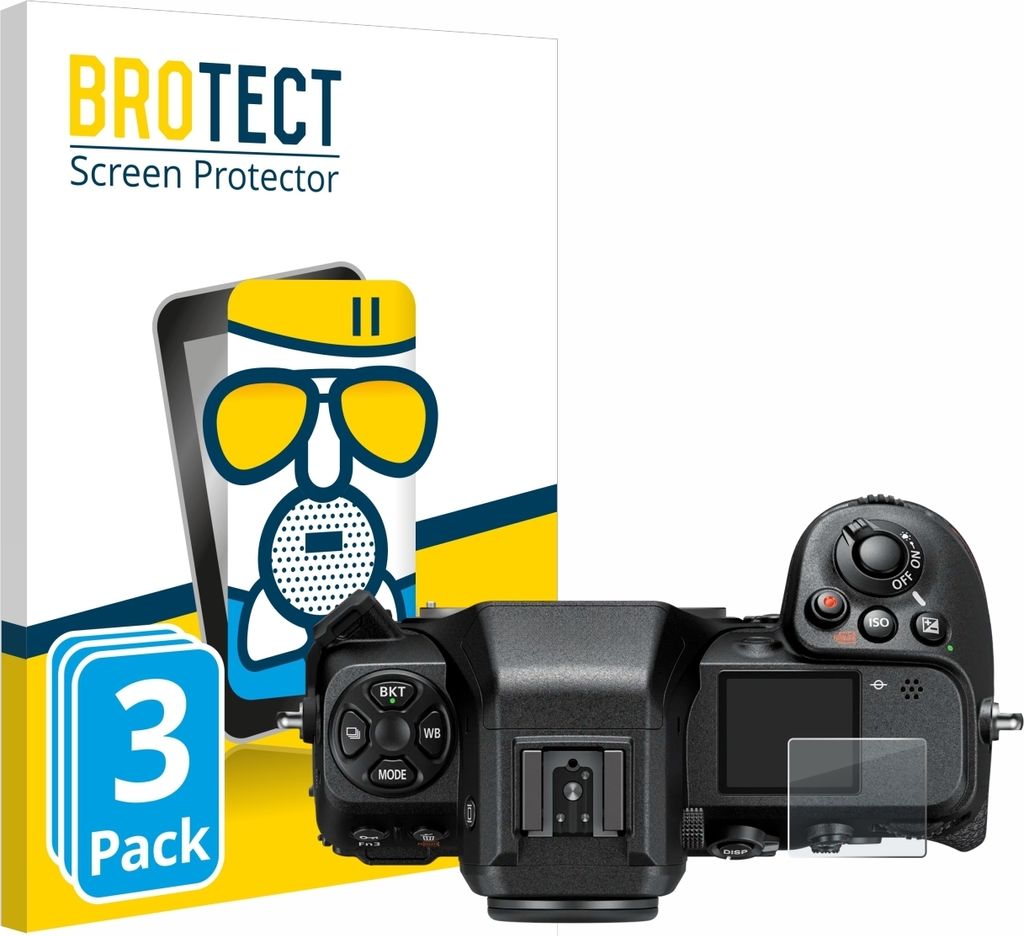 3x BROTECT Entspiegelungs Schutzglas für Nikon Z 8 (Schulterdisplay) Schutzfolie Panzer Folie Glas Display Schutz matt