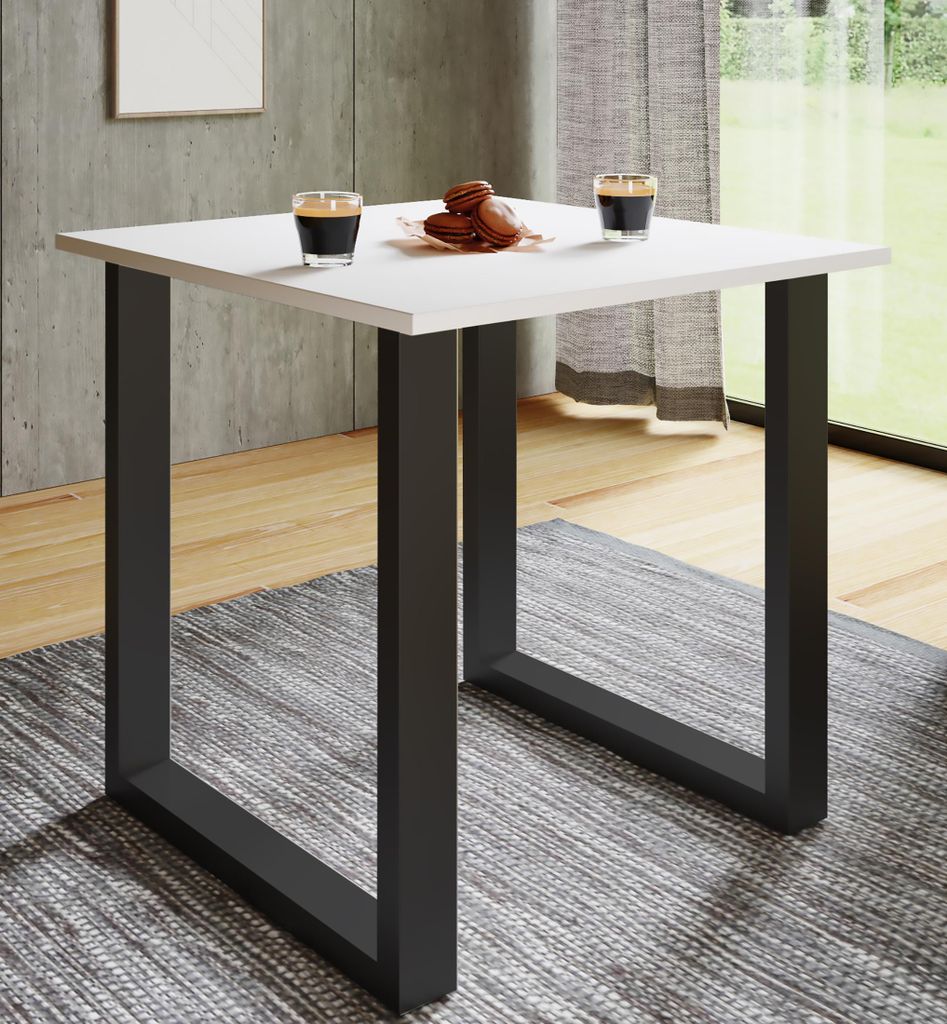 VCM Premium Holz Esstisch | H. 76 x B. 80 x T. 50 cm | Küchentisch Speisetisch Tisch Xona U