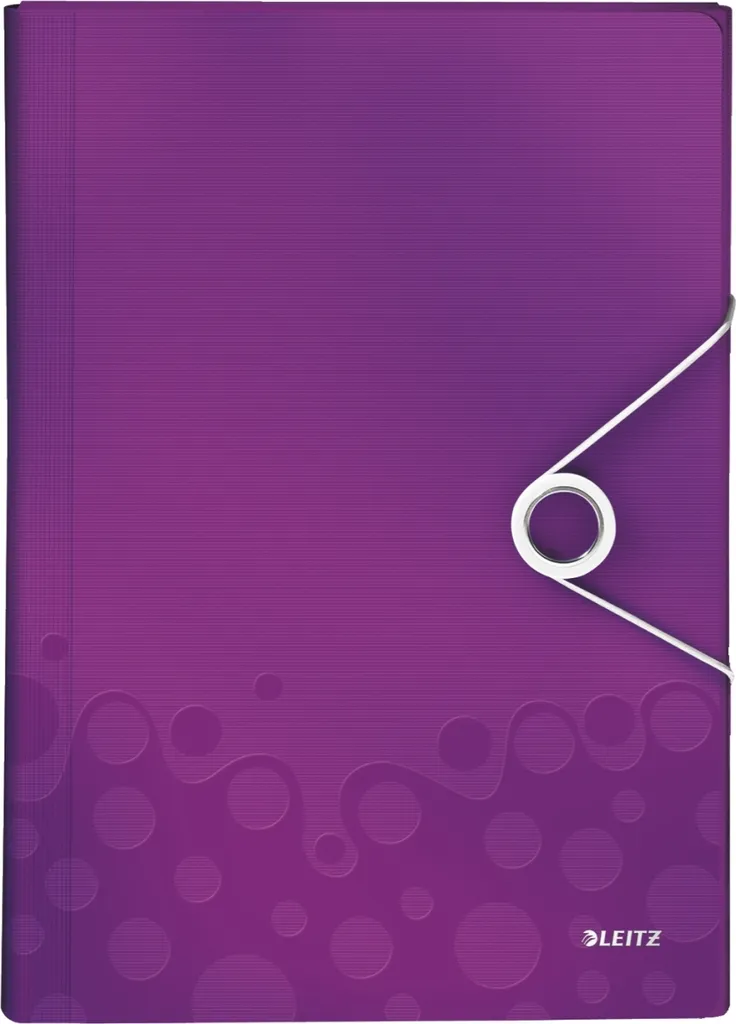 Organiseur de bureau A4 violet Wow 6 intercalaires - Lot de 5 Trieur