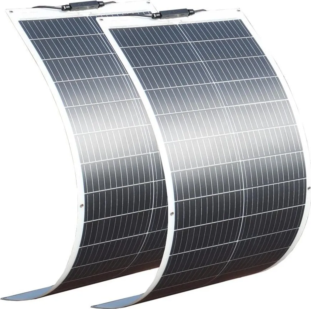 Panneau Solaire Monocristallin 200W Kit de 2 Pièces 100W Haute Efficacité