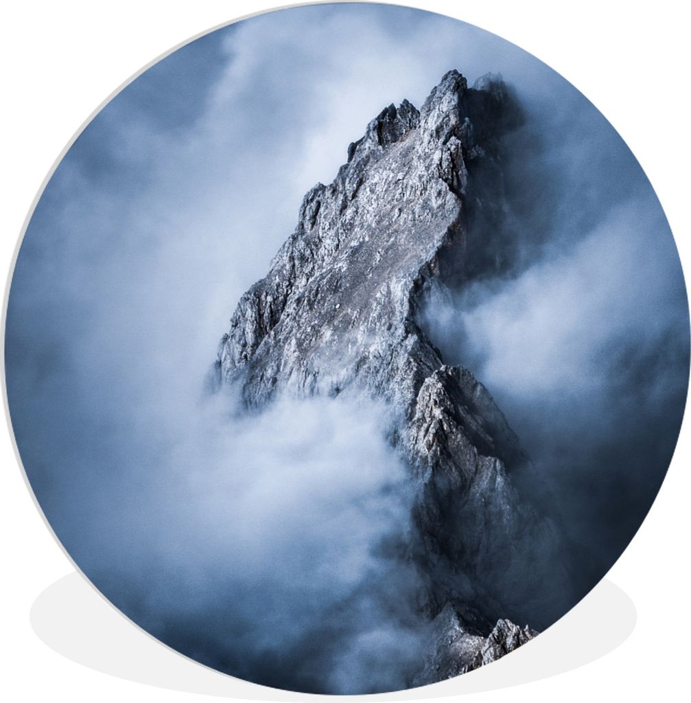 MuchoWow Rundes Wandbild - Runde Bilder Alpen - Zugspitze - Deutschland Ø 60 cm Kreis Wanddekoration Kunststoff - Wandkreis - Wandschmuck - Wand...