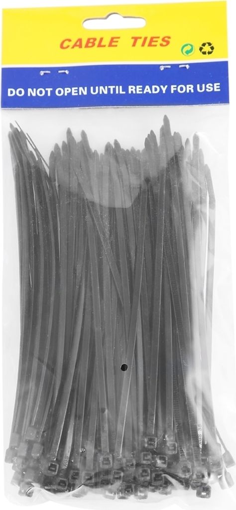 Kabelbinder, schwarz, 2,5 mm x 100 mm, 100 Stück/Pack