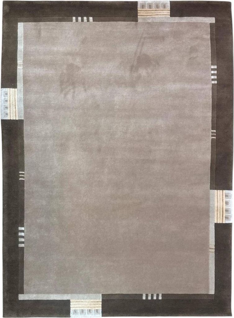 Teppich VENUS NEPAL - HANDGEKNÜPFT | Farbe: Beige-Braun; Größe: 170x240 cm | strapazierfähig und leicht zu reinigen | Wohnzimmer | Schlafzimmer