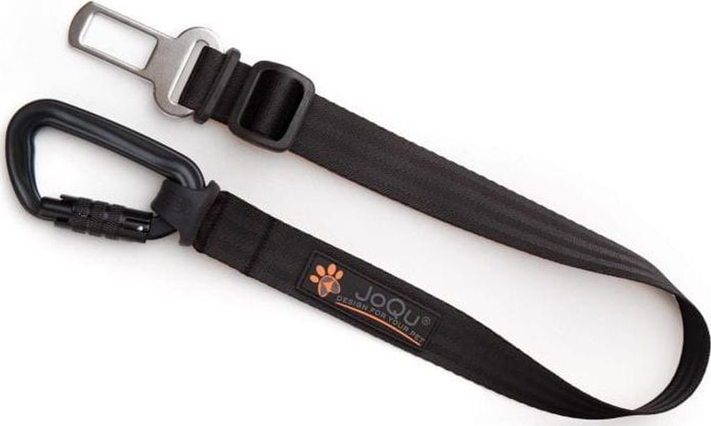 JoQu Click Car Safe Langer Hunde-Autosicherheitsgurt, Schwarz