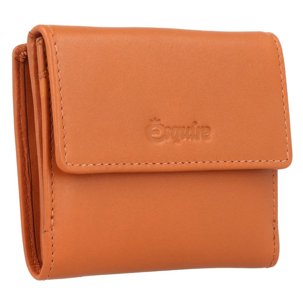 Porte-monnaie Peru Esquire Cuir Cognac avec Compartiments Multiples - 7