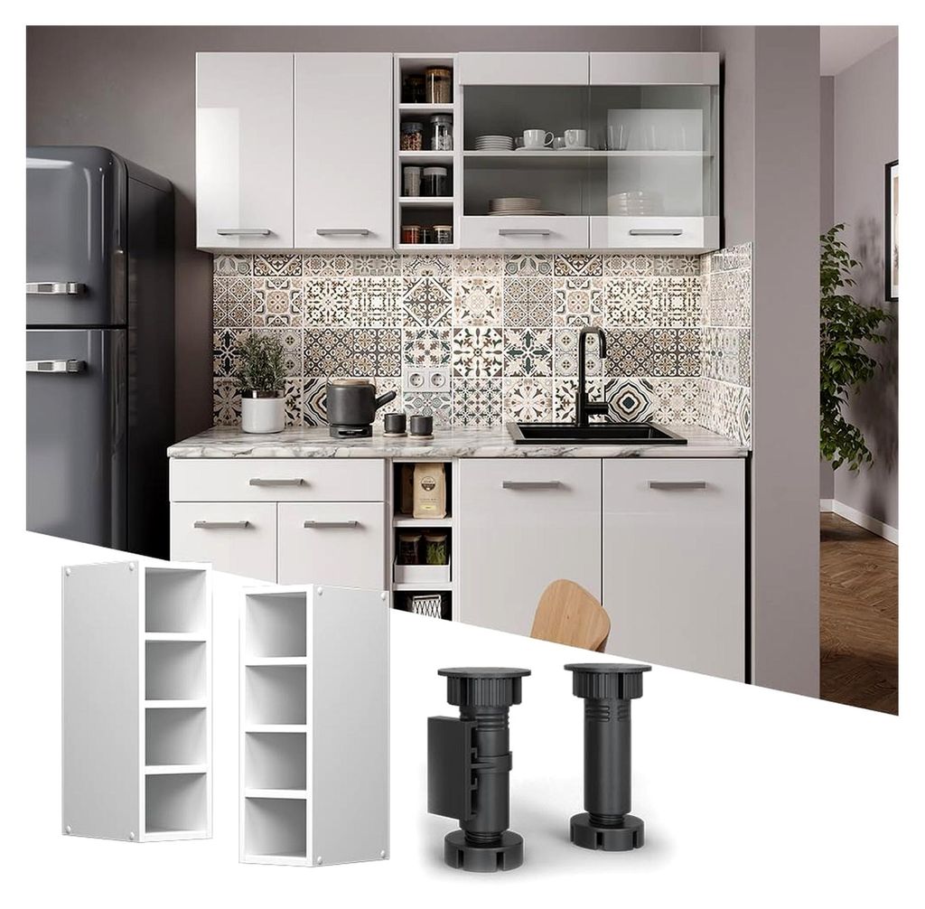 Hängeschrank R-Line, Weiß, 20 cm, zur flexiblen Kombination in modularen Küchensystemen