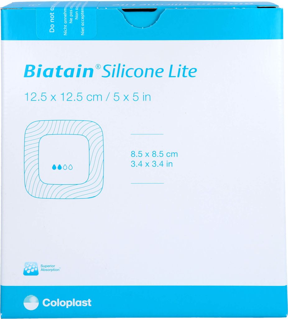 Biatain Silicone Lite Schaumverband 12,5x12,5 cm, 10 St VER