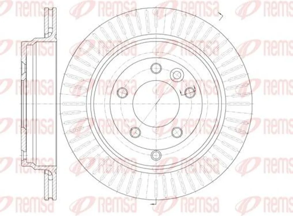 Disque de frein REMSA SDB000632 contre les vibrations au freinage