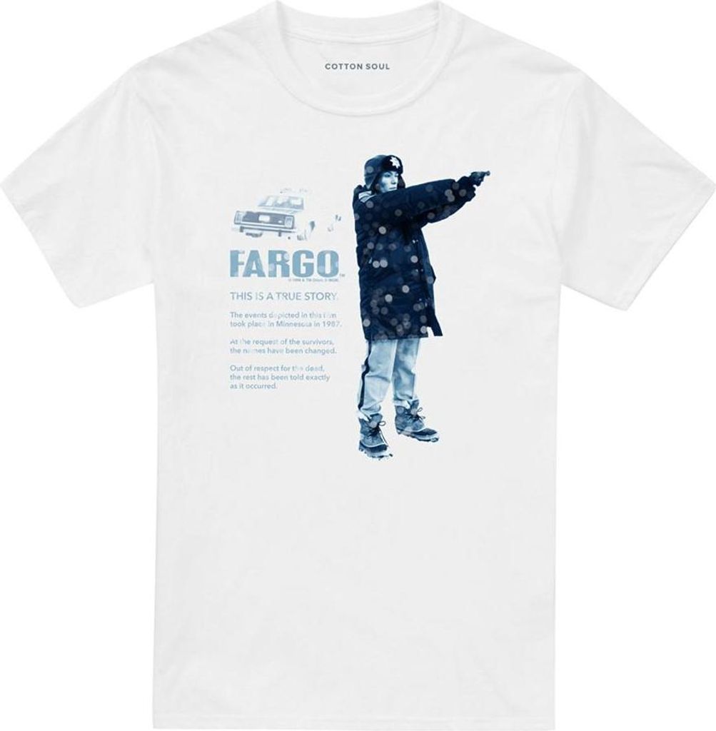Fargo - "This Is A True Story" T-Shirt für Herren/Damen Uni TV24736 (XXL) (Weiß)