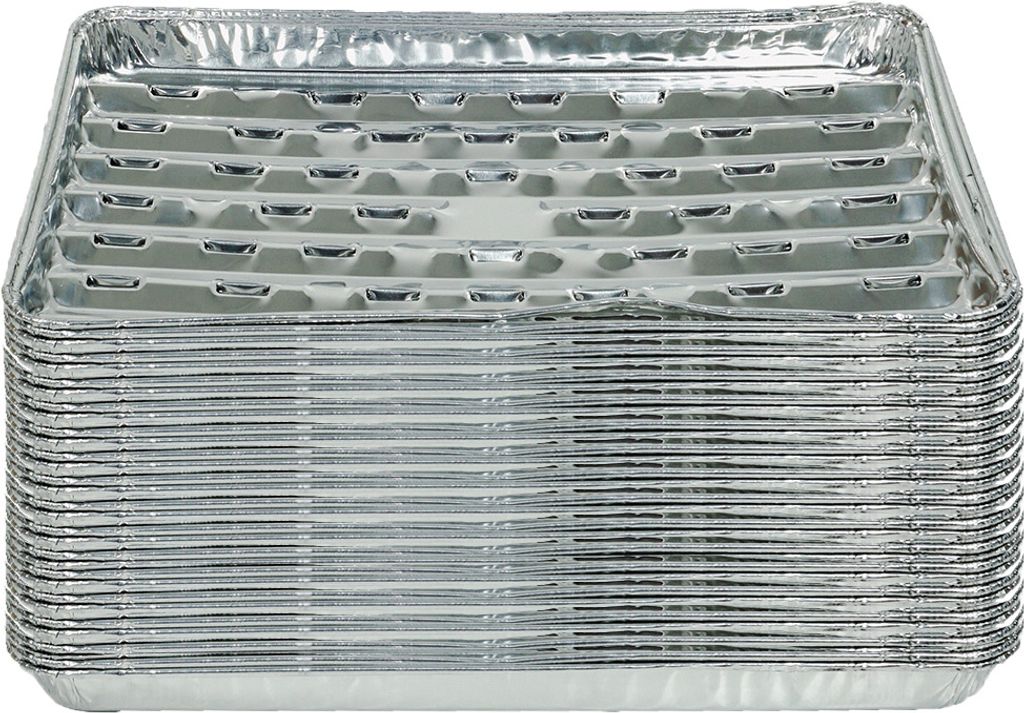 GARDEN GRILL 30 Stück Aluminium Grillschalen, 32x25x5cm