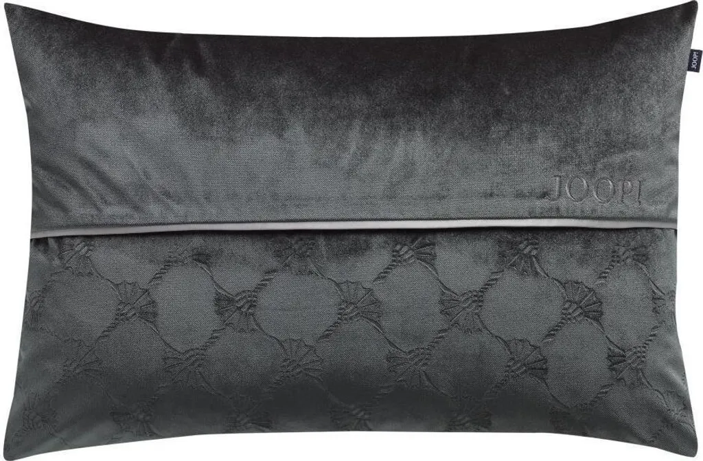 Housse de Coussin Déco JOOP! Scene 38x58cm Anthracite pour Salon et Lit
