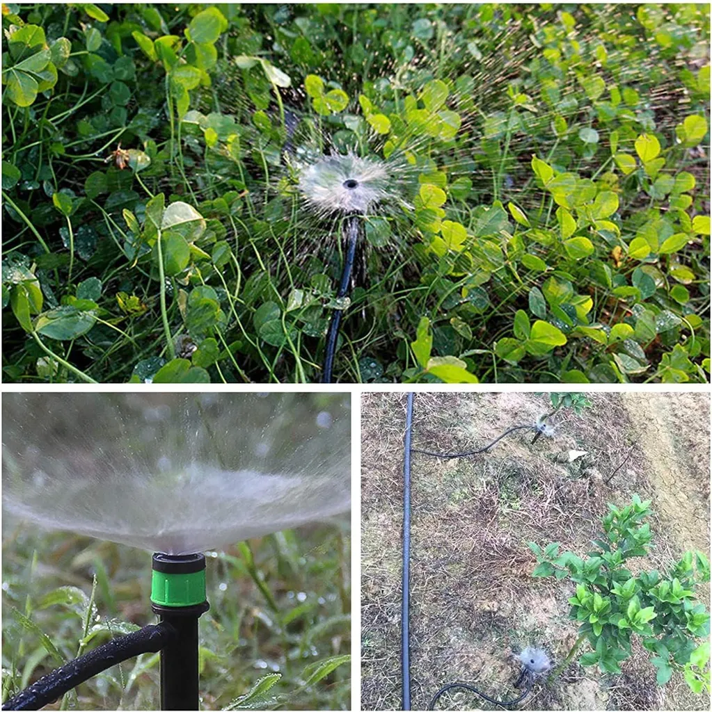 Buse d'arrosage rotative 360° réglable pour micro-irrigation 4-7 mm
