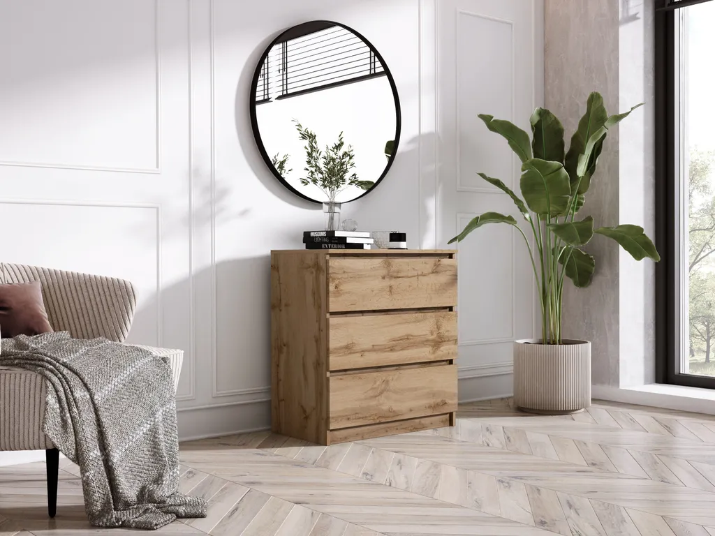 Commode noire anti-encombrement - Buffet salon pour petit espace - 3