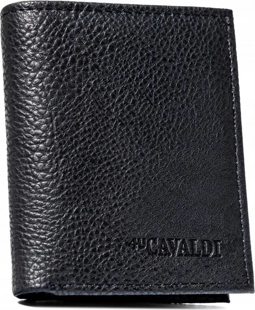 Portefeuille 4U Cavaldi V10164C73665 en cuir véritable noir pour homme