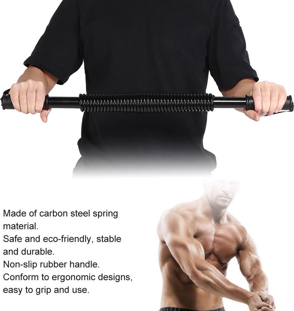 Frühling Arm Kraft Muskel Trainer Brust Expander Unterarm Power Exerciser Fitness AusrüstungSchwarz 80KG