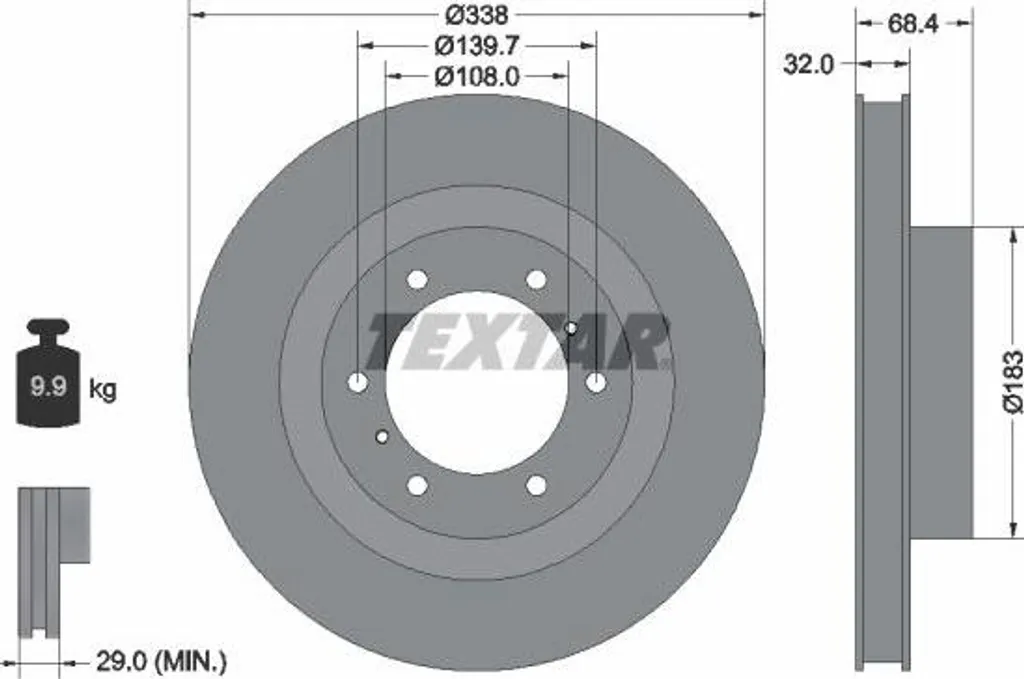 Disque de frein anti-vibration pour réparer le freinage du 4 Runner