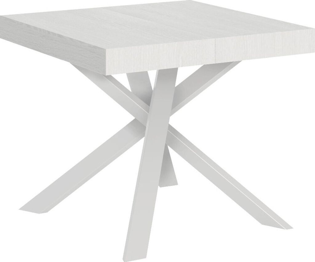 ITAMOBY - Ausziehtisch 90/194x90 cm Clerk Esche weiß Tischbeine Weiß