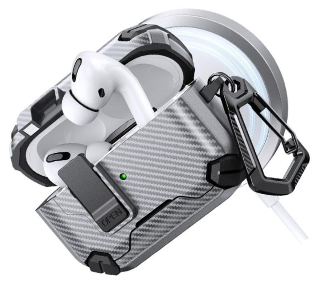 INF PC+TPU Schutzhülle 7.2cm x 5cm mit 360 Grad Ständer für AirPods Pro 3