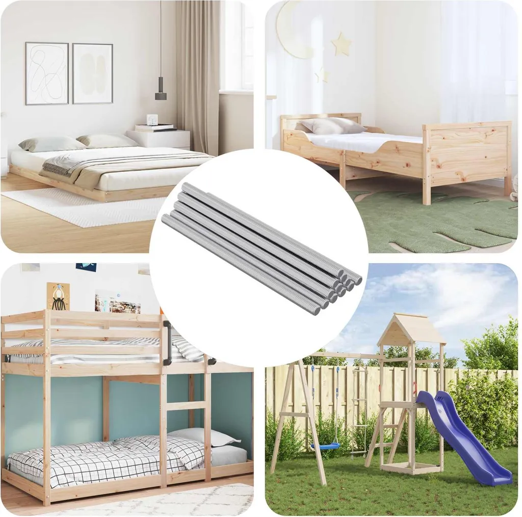Tige Filetée Acier Argenté Haute Résistance vidaXL - Lot de 900 pcs - 2