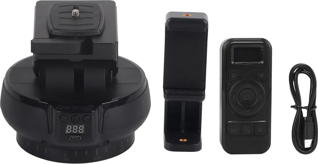 Trépied Motorisé Panoramique 2.4G avec Télécommande pour Smartphone