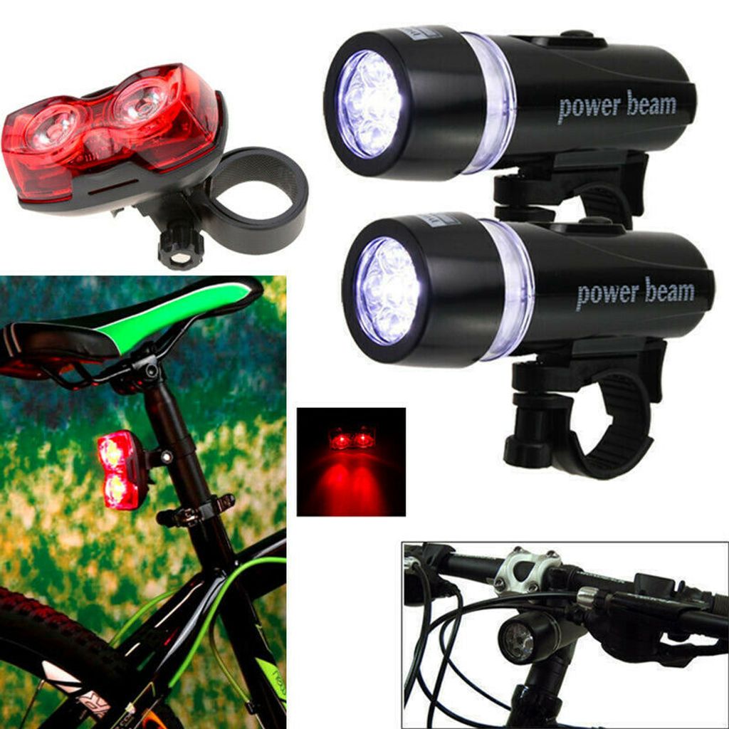 LED Fahrradlicht Vorne Hinten Set Fahrradbeleuchtung Taschenlampe Wasserdicht 